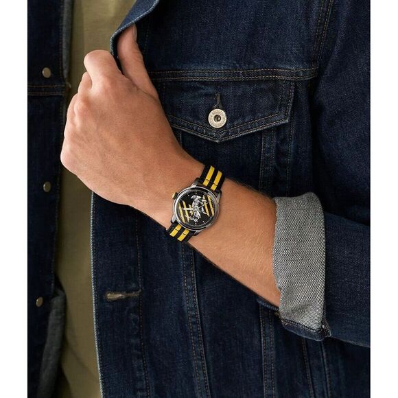 FOSSIL Harry Potter 3-Hand Hufflepuff Ltd Ed Nylon Watch Collectible #1436 NWT - Picture 5 of 10